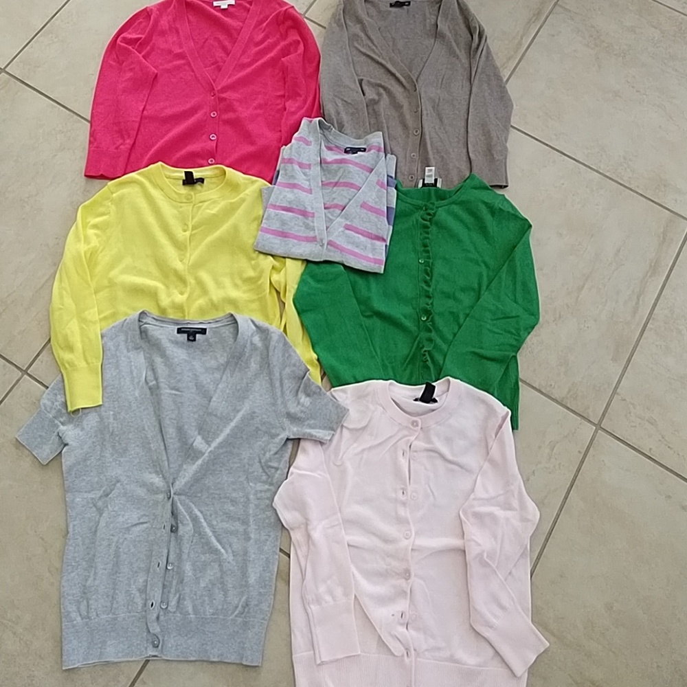 Cardigans. Gap, Banana Republic, Loft